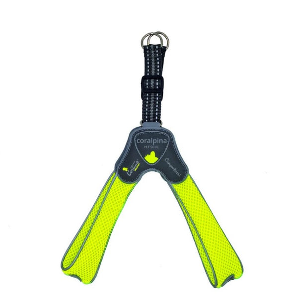 CORALPINA CANE PETTORINA 5TORRI TG. "8" 60-70 CM GIALLO FLUO
