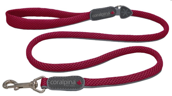 CORALPINA CANE GUINZAGLIO 5TORRI PER TG. "9-11" ROSSO VINO