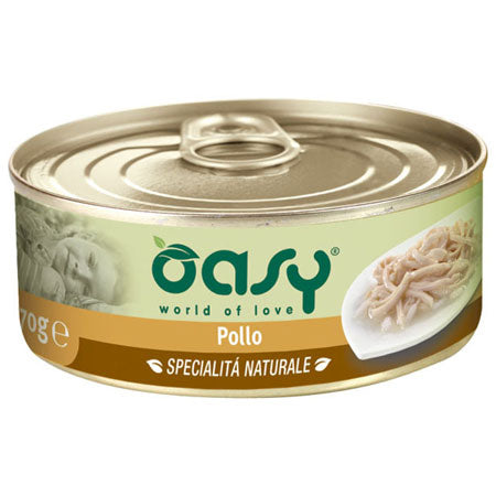 OASY GATTO SPECIALITA' NATURALI IN LATTINA ADULTO POLLO 150 GR