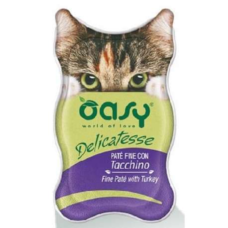 OASY GATTO DELICATESSE PATE' ADULTO TACCHINO 85 GR