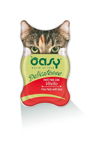 OASY GATTO DELICATESSE PATE' ADULTO VITELLO 85 GR