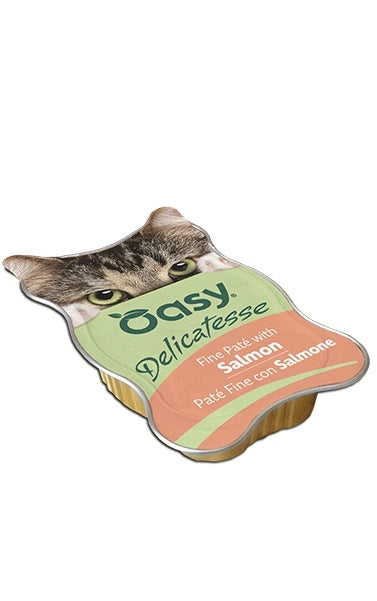 OASY GATTO DELICATESSE PATE' FINE ADULTO SALMONE 85 GR