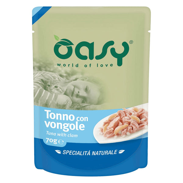 OASY GATTO SPECIALITA' NATURALI IN BUSTA ADULTO TONNO & VONGOLE 70 GR