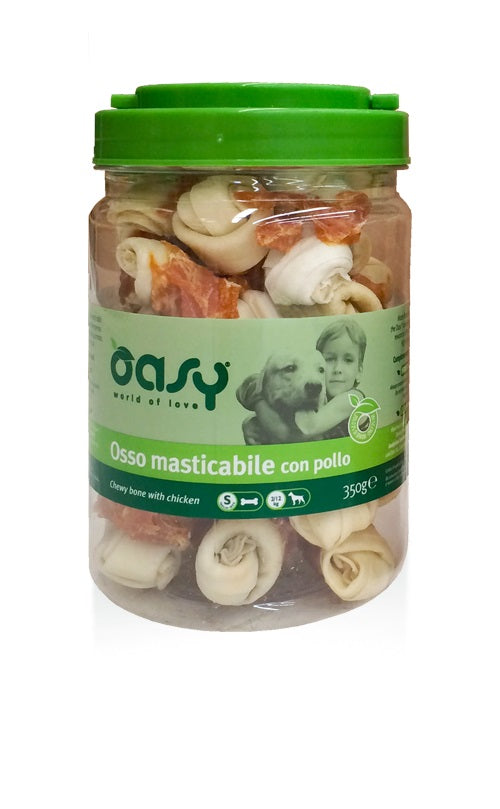 Oasy Cane Snack Barattolo Osso Masticabile Con Pollo Tg.s 350 g