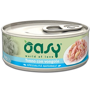OASY GATTO SPECIALITA' NATURALI IN LATTINA ADULTO TONNO & VONGOLE 150 GR