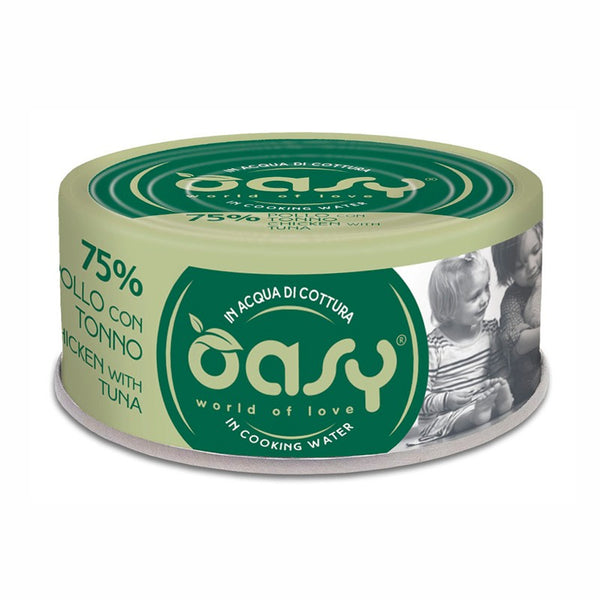 OASY GATTO MORE LOVE IN LATTINA ADULTO POLLO & TONNO 70 GR