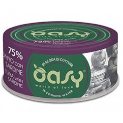 OASY GATTO MORE LOVE IN LATTINA ADULTO TONNO & SARDINE 70 GR
