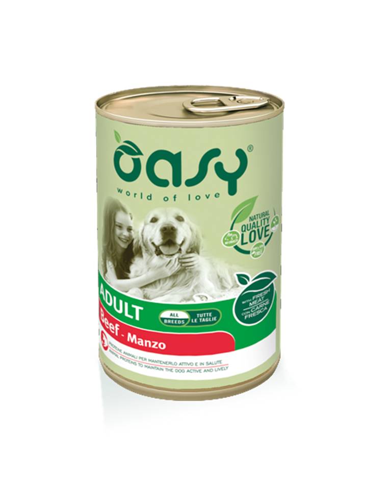 Oasy Cane Lifestage Adulto Manzo 400 g