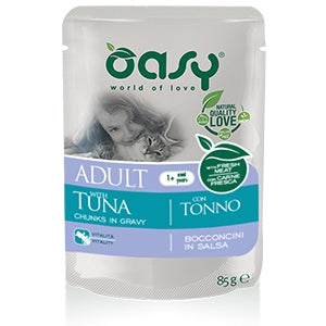 OASY GATTO BOCCONCINI IN SALSA ADULTO TONNO 85 GR