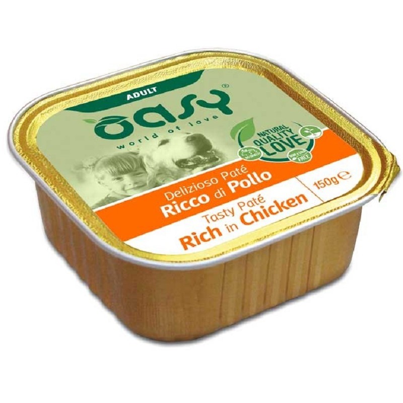 Oasy Cane Delizioso Paté Adulto Pollo 150 g