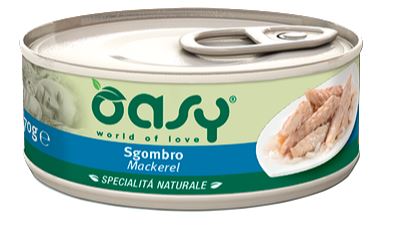 OASY GATTO SPECIALITA' NATURALI IN LATTINA ADULTO SGOMBRO 70 GR