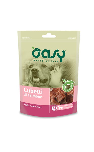 OASY CANE SNACK BUSTA CUBETTI DI SALMONE 80 GR