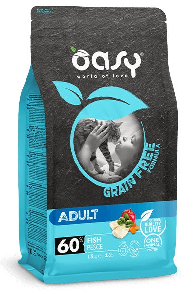 OASY GATTO GRAIN FREE ADULTO PESCE 1,5 KG