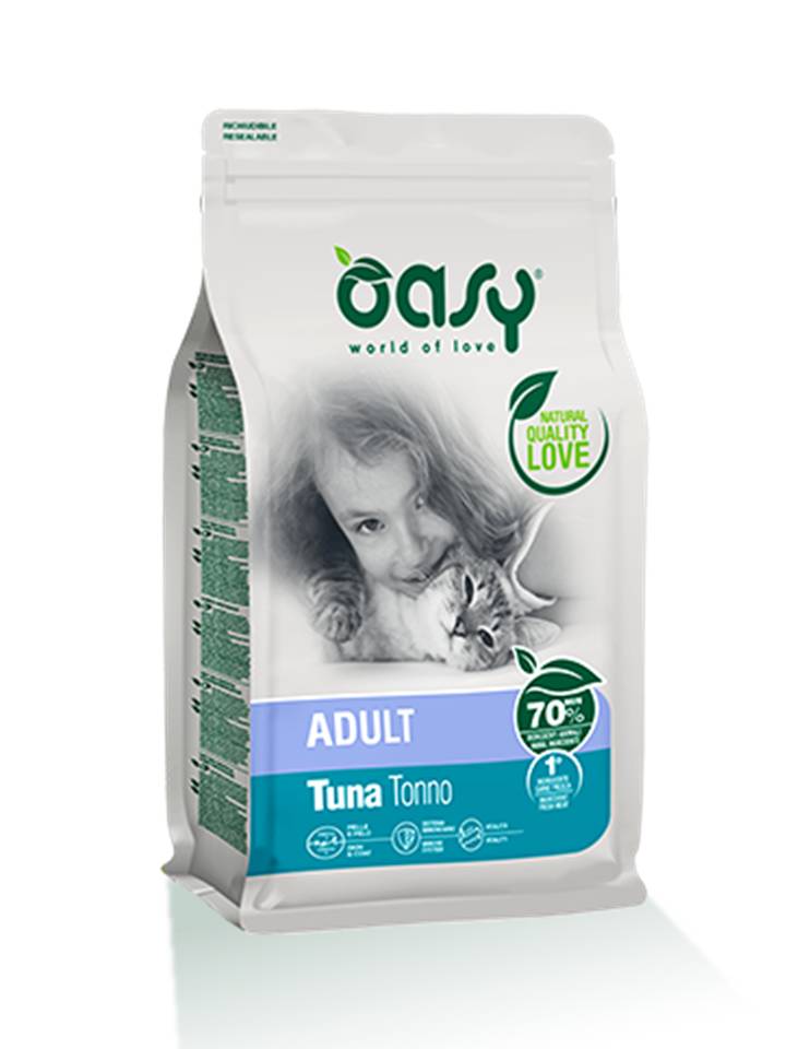 PRODOTTO NON PIU' IN COMMERCIO OASY GATTO LIFESTAGE ADULTO TONNO 300 GR NEW PACK