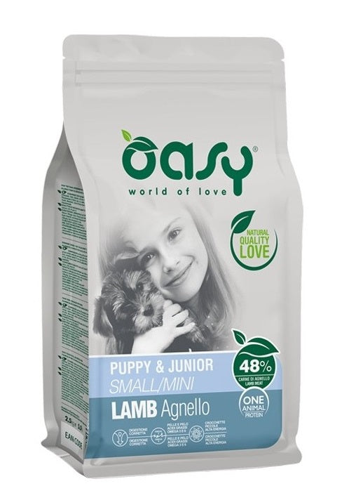 OASY CANE OAP PUPPY&JUNIOR SMALL&MINI AGNELLO 800 GR NEW PACK
