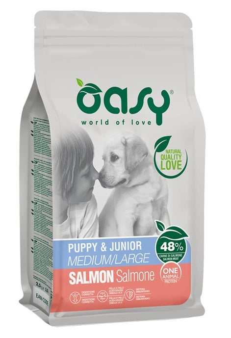 OASY CANE OAP PUPPY&JUNIOR MEDIUM&LARGE SALMONE 2,5 KG NEW PACK