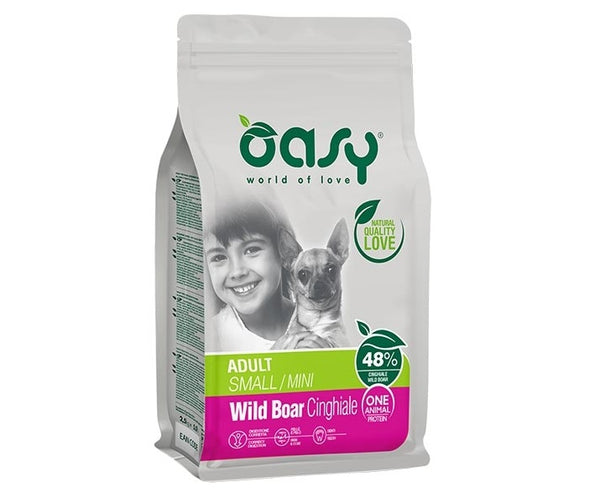 PRODOTTO NON PIU' IN COMMERCIO OASY CANE OAP ADULTO SMALL&MINI CINGHIALE 2,5 KG NEW PACK