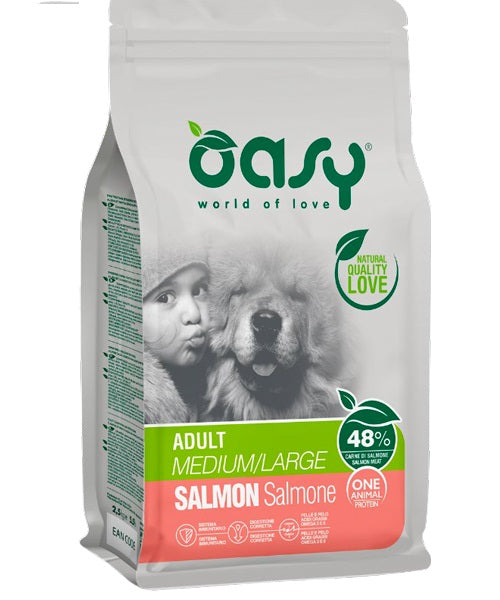 OASY CANE OAP ADULTO MEDIUM&LARGE SALMONE 12 KG NEW PACK