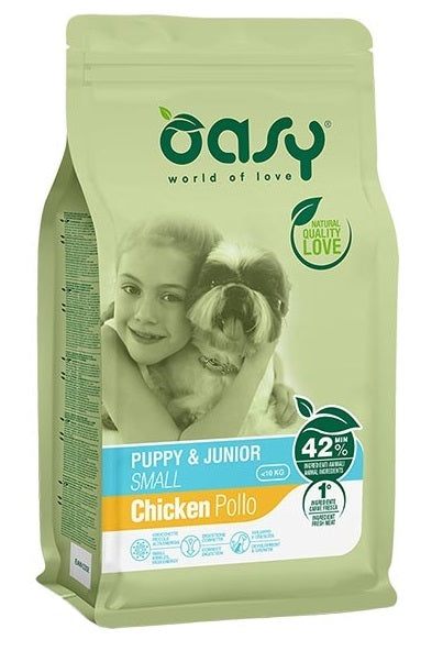 PRODOTTO NON PIU' IN COMMERCIO OASY CANE LIFESTAGE PUPPY&JUNIOR SMALL POLLO 1 KG NEW PACK