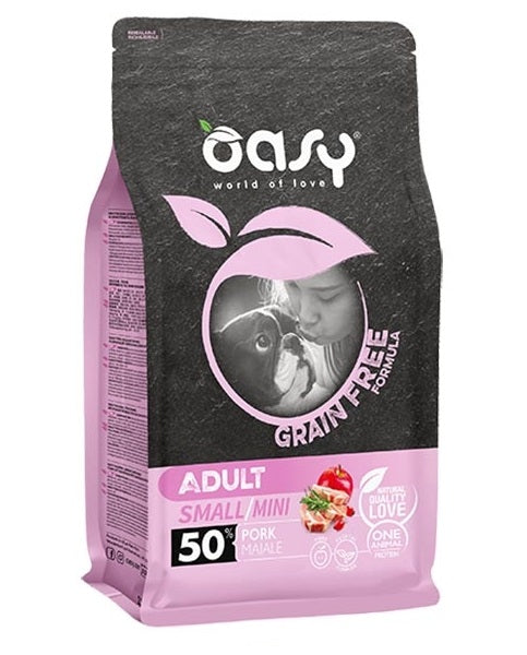 OASY CANE GRAIN FREE ADULTO SMALL&MINI MAIALE 800 GR
