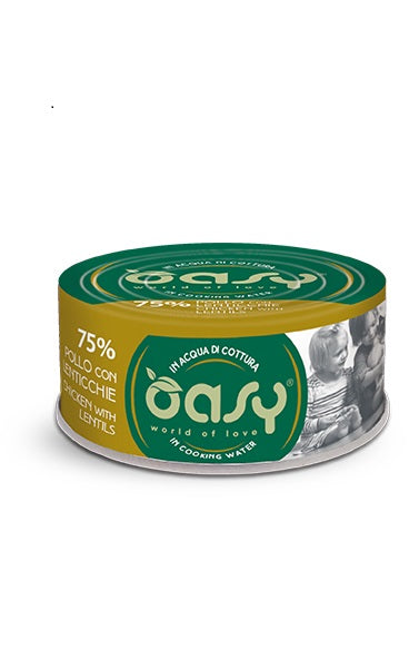 OASY GATTO MORE LOVE IN LATTINA ADULTO POLLO & LENTICCHIE 70 GR