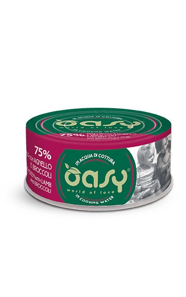 OASY GATTO MORE LOVE IN LATTINA ADULTO POLLO, AGNELLO & BROCCOLI 70 GR