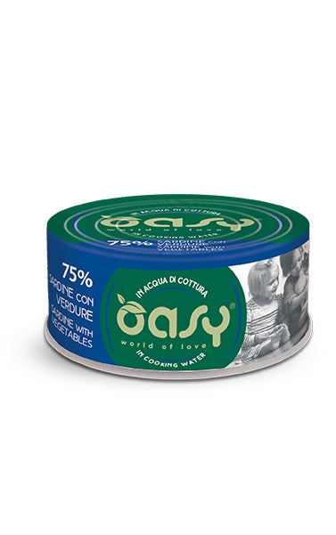 OASY GATTO MORE LOVE IN LATTINA ADULTO SARDINE & VERDURE 70 GR