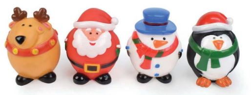LEO PET XMAS CANE GIOCO PUPAZZI DI NATALE IN VINILE 9x7x7 CM