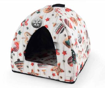 LEO PET XMAS GATTO CUCCIA PIRAMIDE CLEO 43x43x43 CM