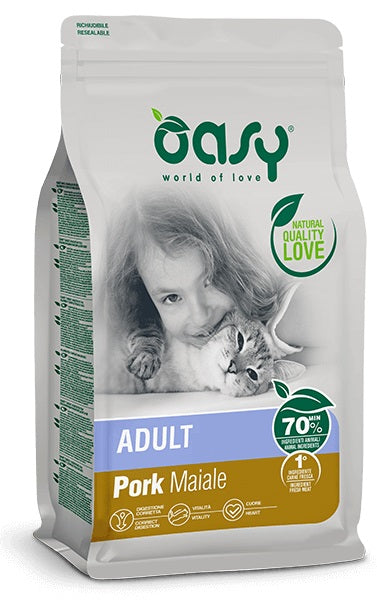 PRODOTTO NON PIU' IN COMMERCIO OASY GATTO LIFESTAGE ADULTO MAIALE 300 GR