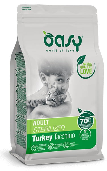 OASY GATTO LIFESTAGE ADULTO STERILIZZATO TACCHINO 1,5 KG