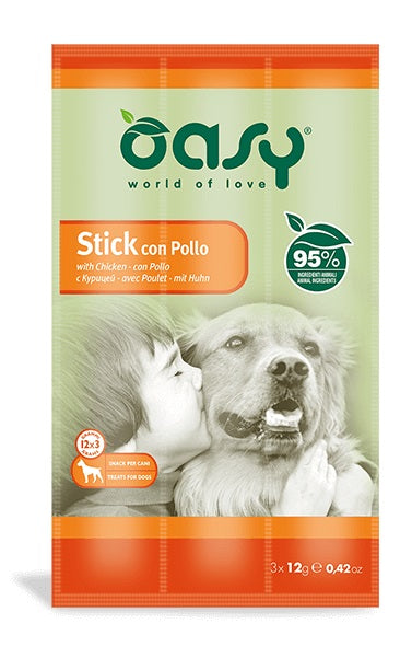 OASY CANE SNACK STICK POLLO CF. (3x12) GR