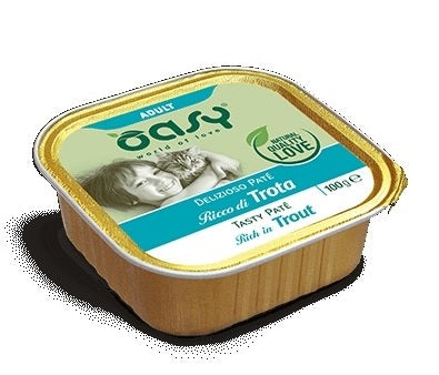 OASY GATTO DELIZIOSO PATE' ADULTO TROTA 100 GR