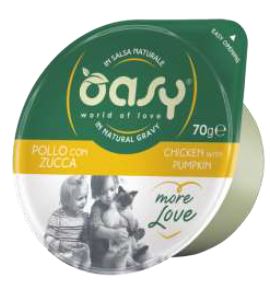 OASY GATTO MORE LOVE IN CUP ADULTO POLLO & ZUCCA 70 GR