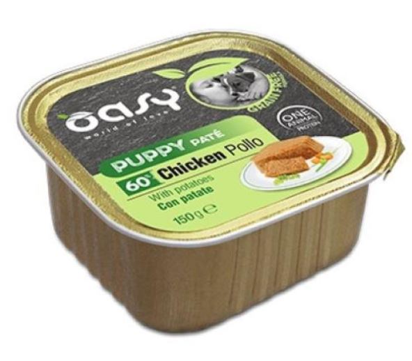 OASY CANE GRAIN FREE PUPPY POLLO & PATATE 150 GR