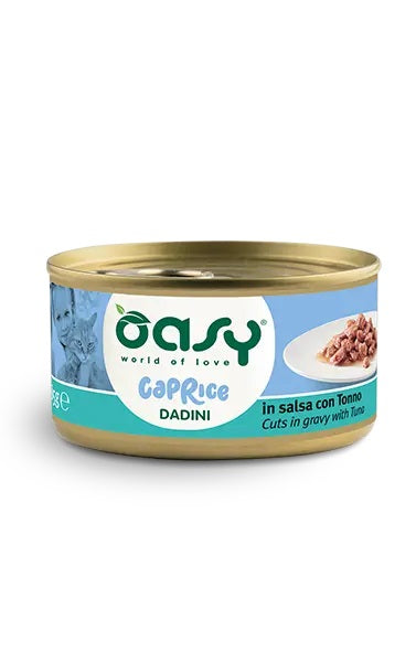 Oasy Gatto Caprice Dadini in Salsa Adulto Tonno 85 g
