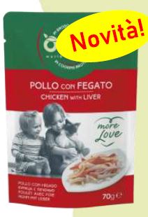 OASY GATTO MORE LOVE IN BUSTA ADULTO POLLO & FEGATO 70 GR