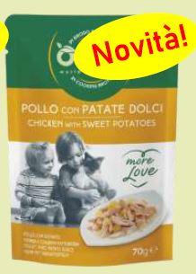 OASY GATTO MORE LOVE IN BUSTA ADULTO POLLO & PATATE DOLCI 70 GR