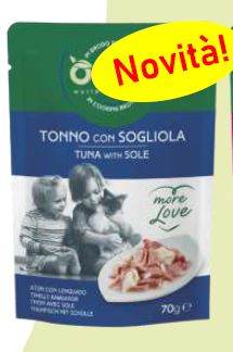OASY GATTO MORE LOVE IN BUSTA ADULTO TONNO & SOGLIOLA 70 GR