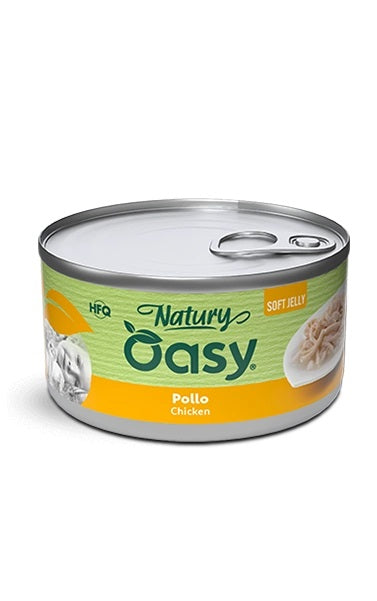 OASY GATTO NATURY SOFT JELLY IN LATTINA ADULTO POLLO 150 GR
