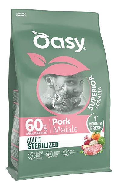 OASY GATTO SUPERIOR FORMULA ADULTO STERILIZZATO MAIALE 300 GR
