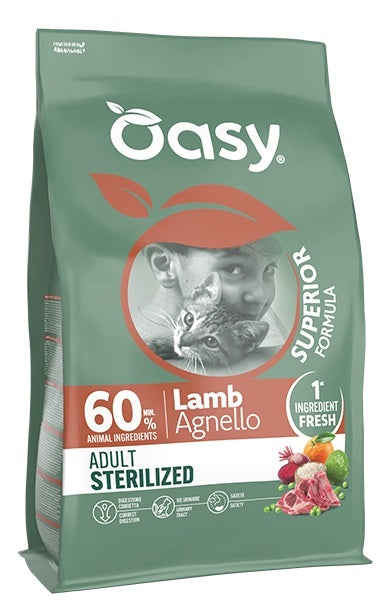 OASY GATTO SUPERIOR FORMULA ADULTO STERILIZZATO AGNELLO 300 GR