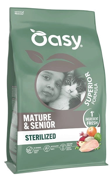 OASY GATTO SUPERIOR FORMULA MATURE & SENIOR STERILIZZATO POLLO 1,5 KG