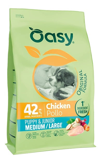 OASY CANE ORIGINAL FORMULA PUPPY&JUNIOR MEDIUM&LARGE POLLO 2 KG