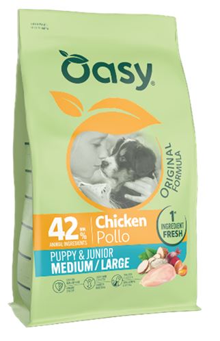 OASY CANE ORIGINAL FORMULA PUPPY&JUNIOR MEDIUM&LARGE POLLO 10 KG