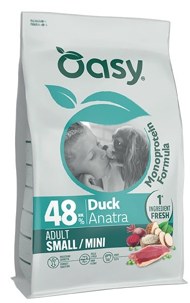 OASY CANE MONOPROTEIN FORMULA ADULTO SMALL&MINI ANATRA 800 GR