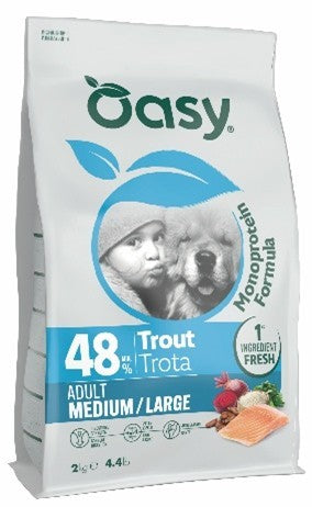 OASY CANE MONOPROTEIN FORMULA ADULTO MEDIUM&LARGE TROTA 10 KG