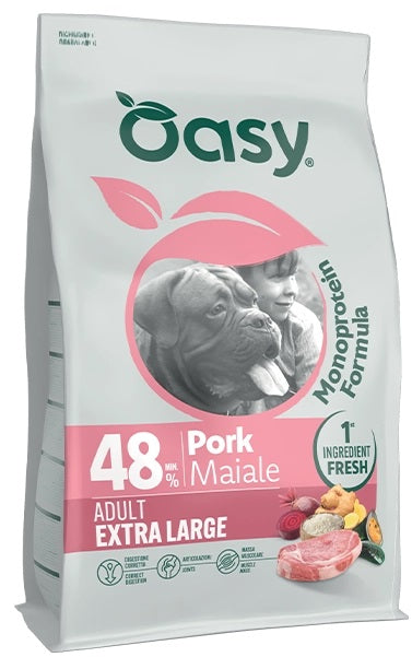 OASY CANE MONOPROTEIN FORMULA ADULTO EXTRA LARGE MAIALE 10 KG