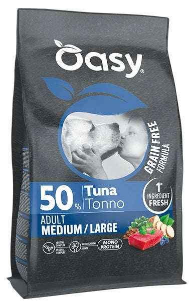 OASY CANE GRAIN FREE FORMULA ADULTO MEDIUM&LARGE TONNO 10 KG