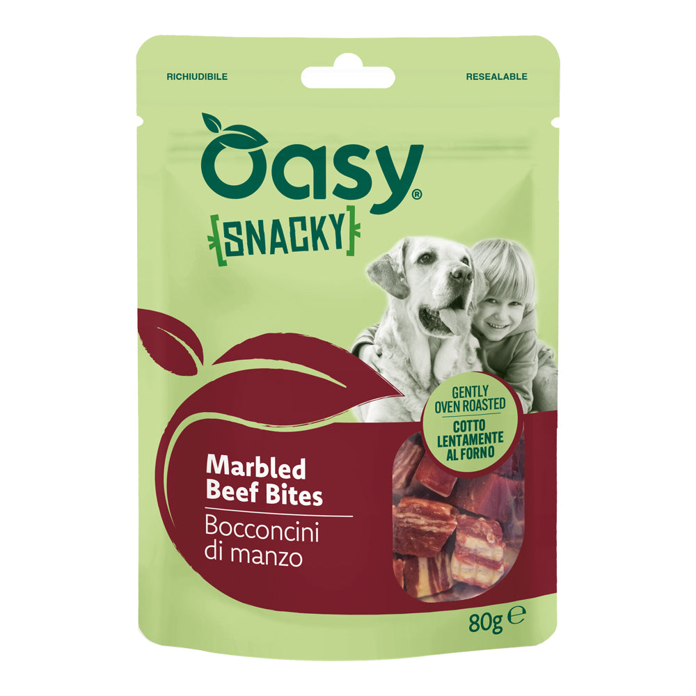 OASY CANE SNACK SNACKY BOCCONCINI MANZO BUSTA 80 GR